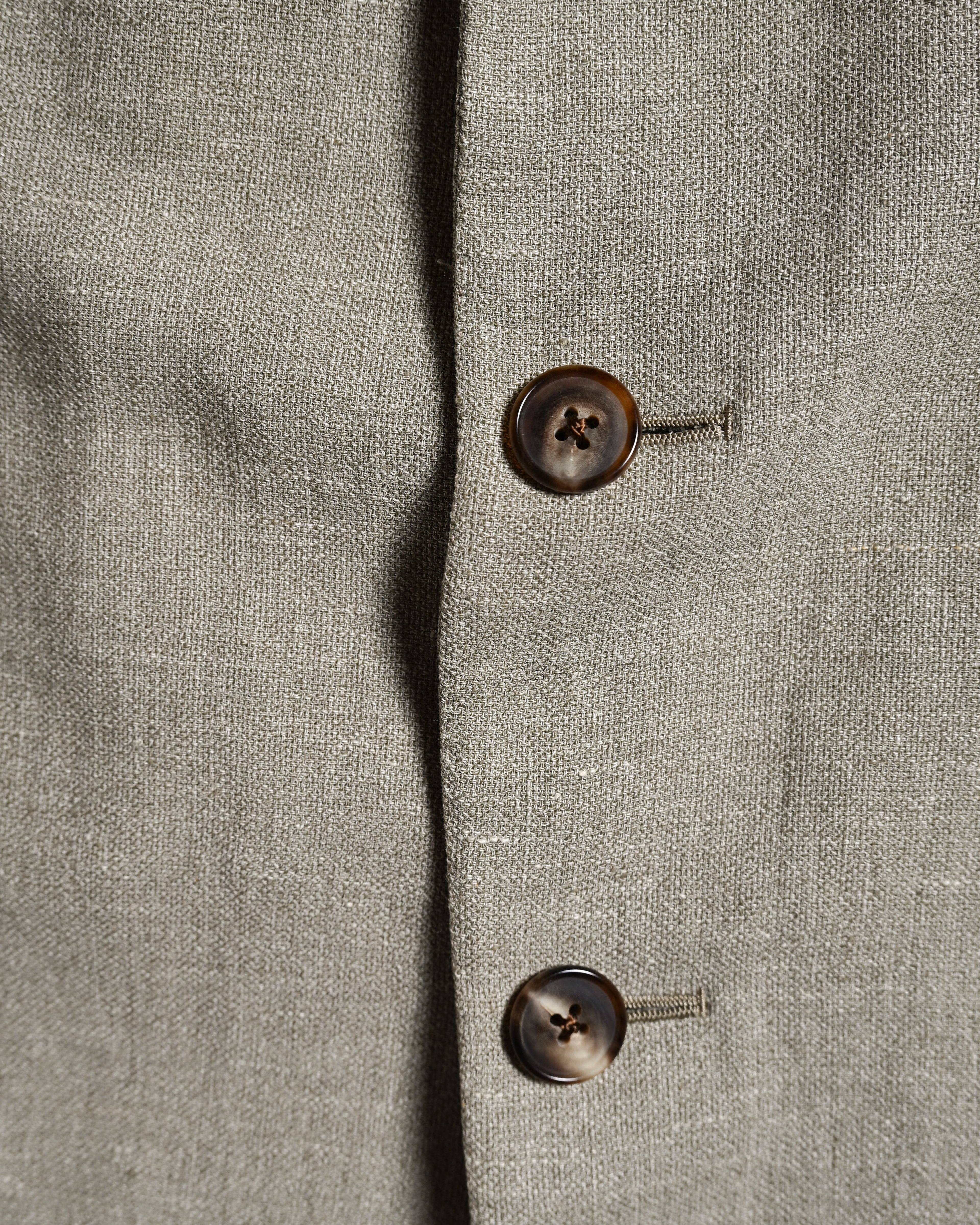 HERMES/ Pure Linen Oversized Single Breasted Tailored Jacket Beige