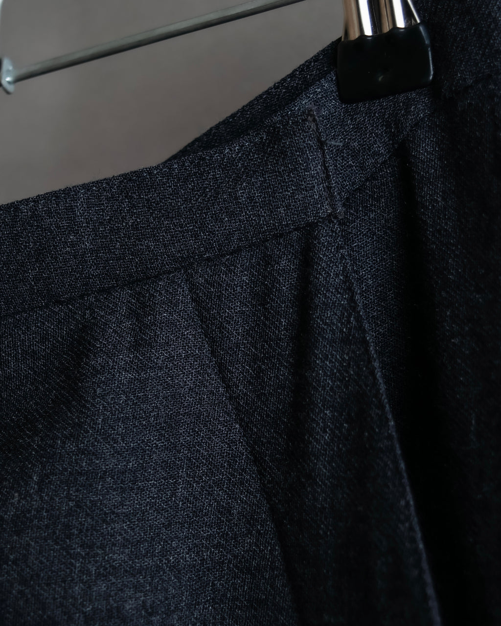"Christian Dior" Front button design flare wool skirt