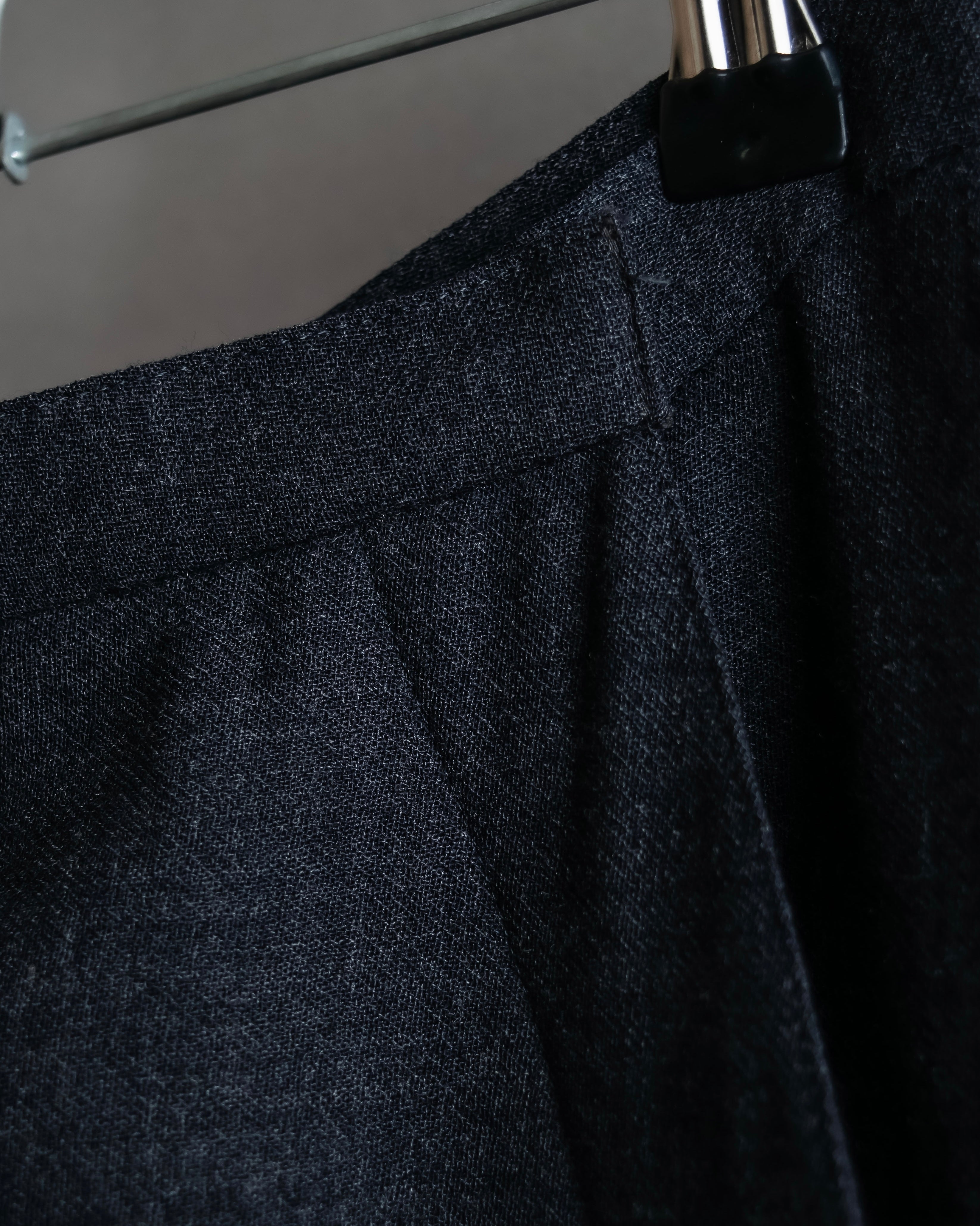 "Christian Dior" Front button design flare wool skirt