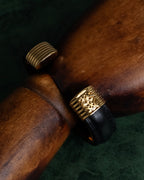 "LOEWE" Anagram logo engraved leather bangle