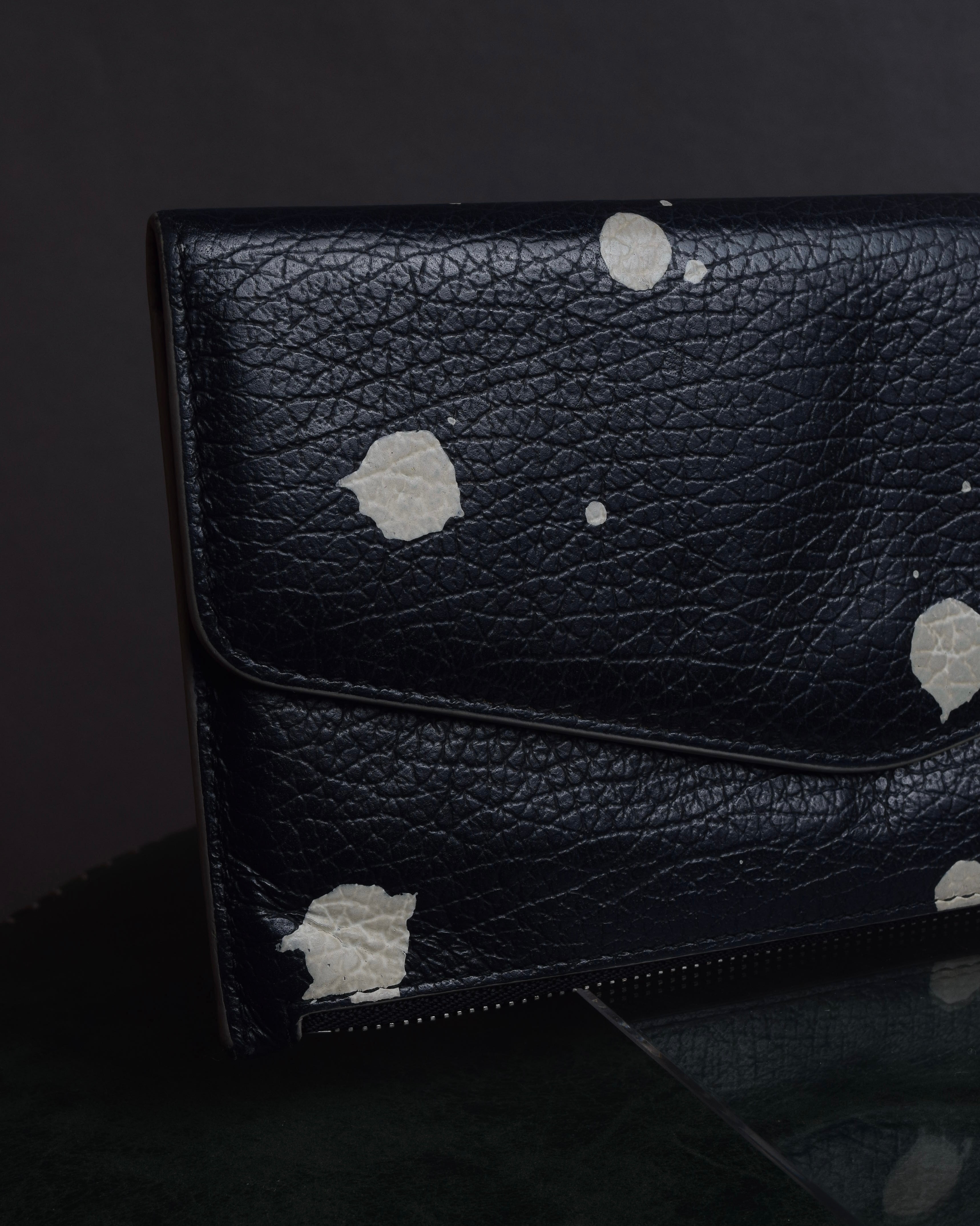 "MAISON MARGIELA" Paint spot pattern leather wallet