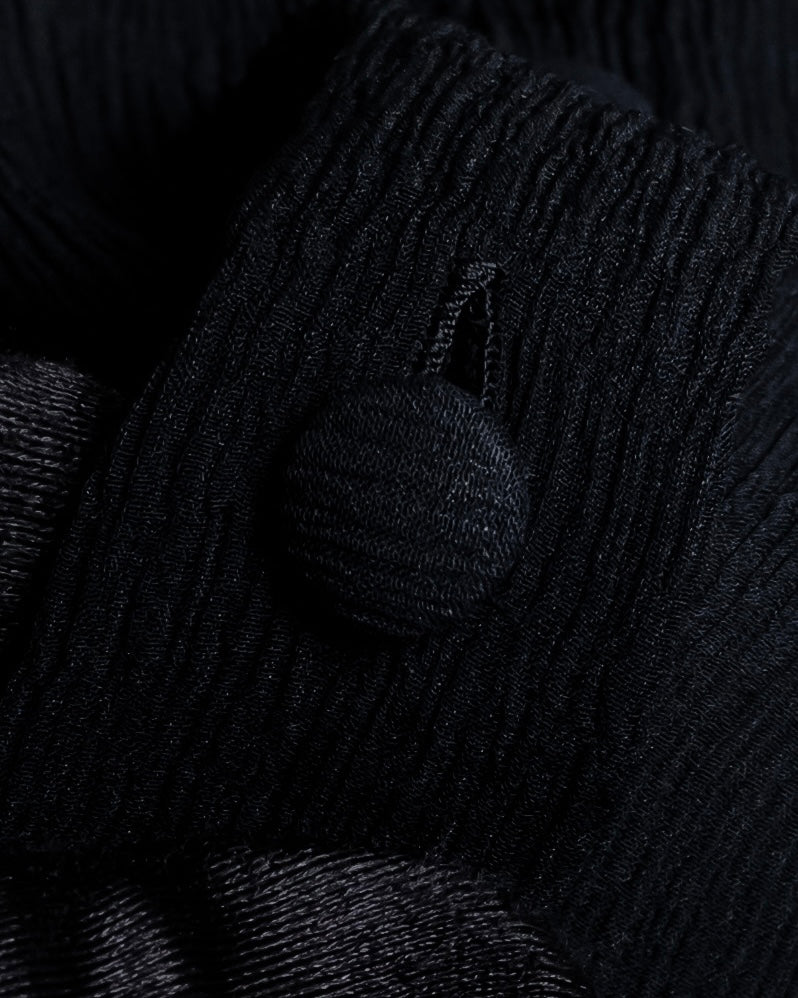 "Christian Dior PRETA PORTER" Compact gathered design crepe fabric blouse