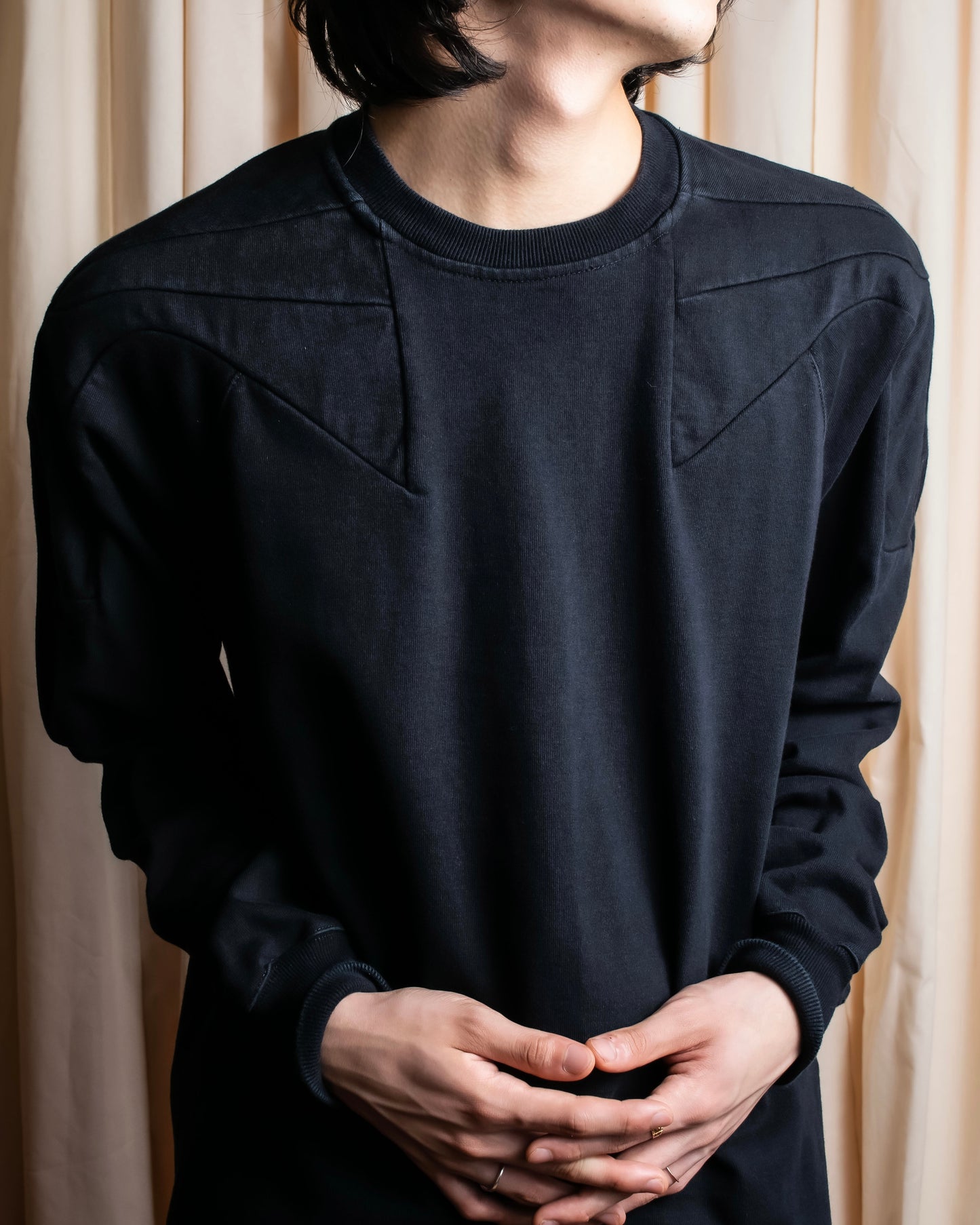 "Rick Owens" 21SS shoulder cutting designed sweatshirt