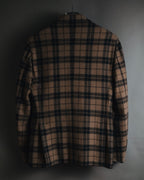 "LARDINI" Checked three-button soft-shoulder tailored jacket