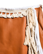 LOEWE by Jonathan Anderson/ Lamb Leather Rope Trim Mini Skirt