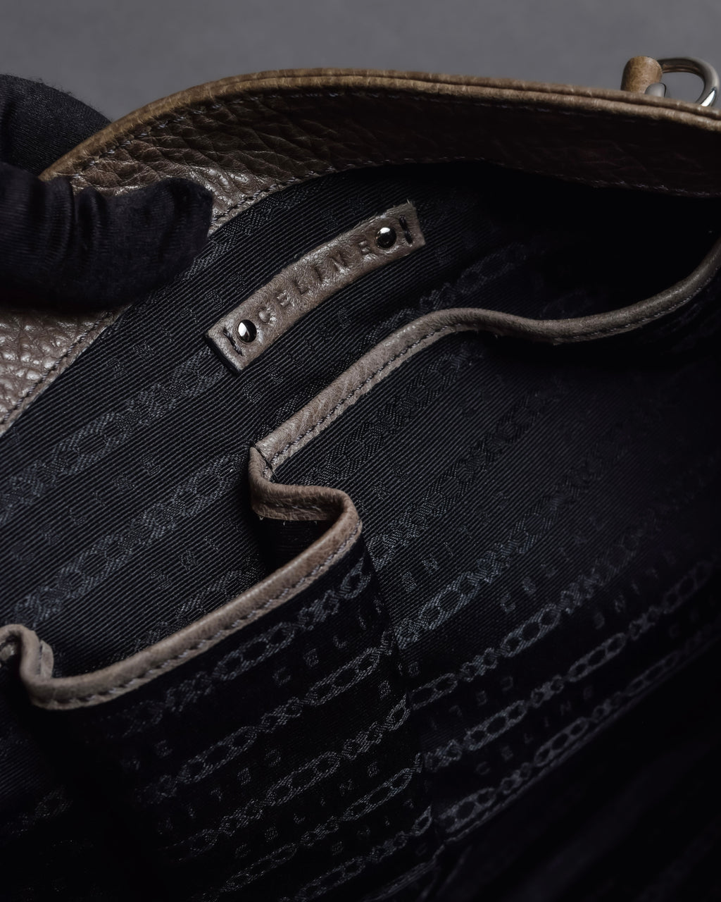 "CELINE" Softly structured leather city bag