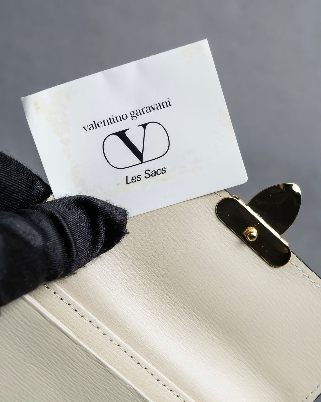 "VALENTINO" Brown & beige combination leather bi-fold wallet