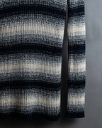 "Christian Dior" Gradient striped irregular neck knit