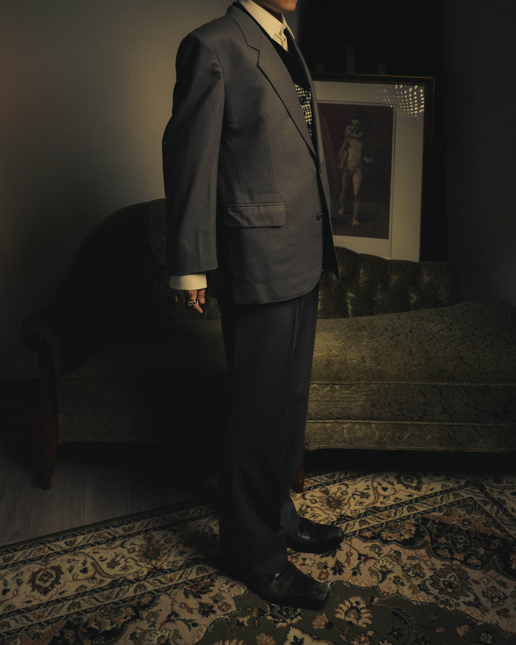 –SPECIAL– "Christian Dior" 80's-90's Classically tailored wool two-piece suit