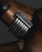 "Christian Dior" 00’s stacked wire silver 925 logo plate ring