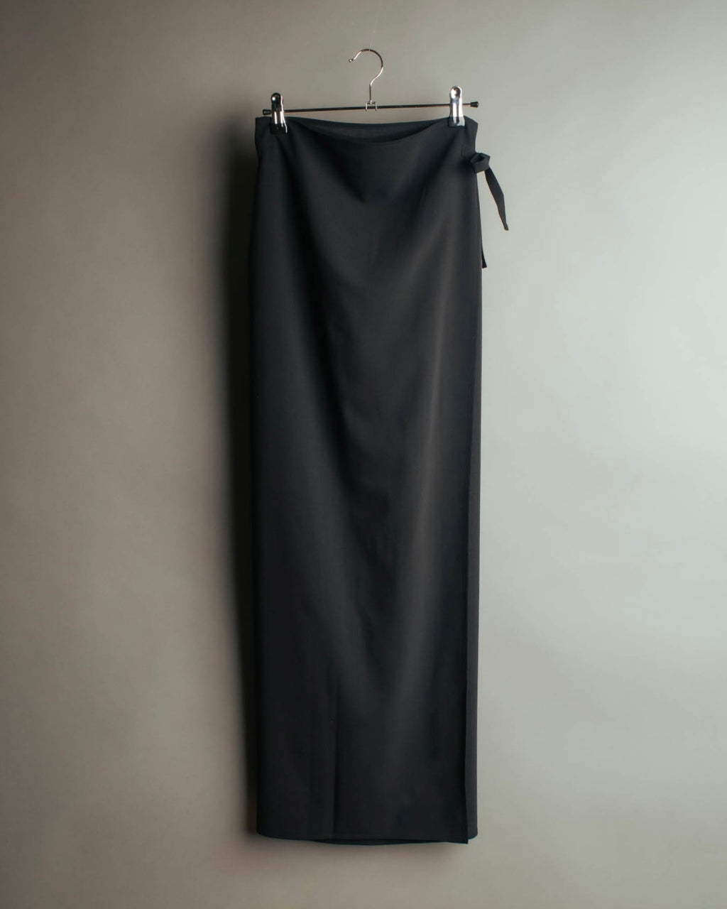 “JIL SANDER” 90’s-00’s Side tie wool wrap skirt