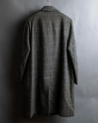 "BURBERRYS" Fine check pattern herringbone coat