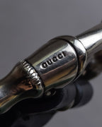 "GUCCI" Bamboo buckle motif leather belt