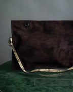 "MIU MIU" Belt strap design embossed leather hand bag