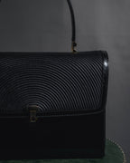 "Tiffany & Co." 80’s-90’s Structured ribbed leather top-handle bag