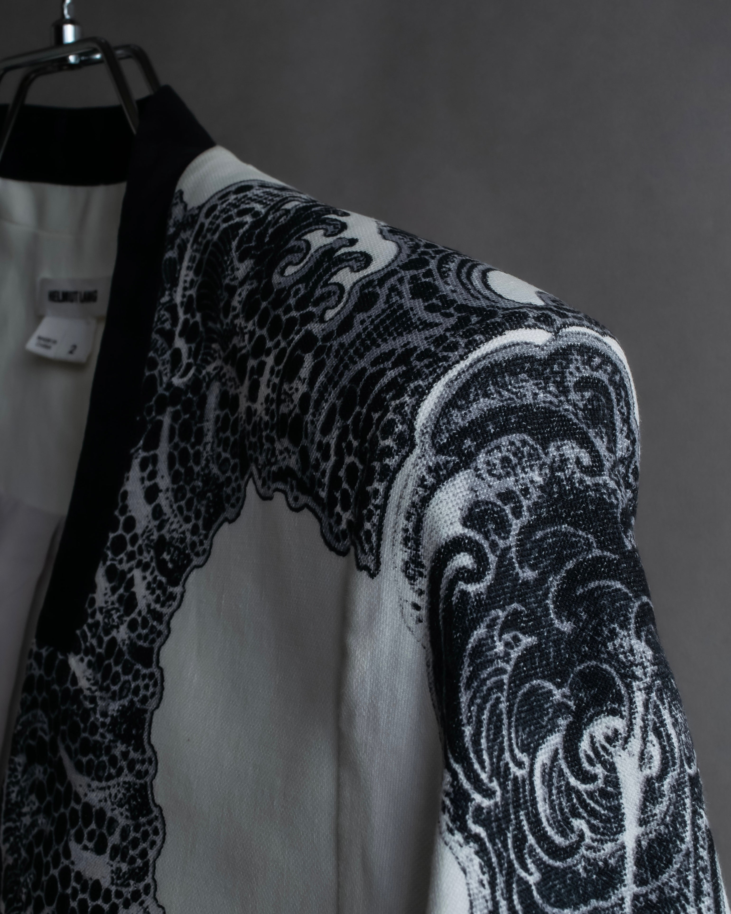 "HELMUT LANG" Seahorse motif design short jacket
