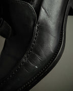 "PRADA" Apron stitch design long nose loafers