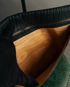 "Valextra" 80's-90's embossed leather document portfolio clutch