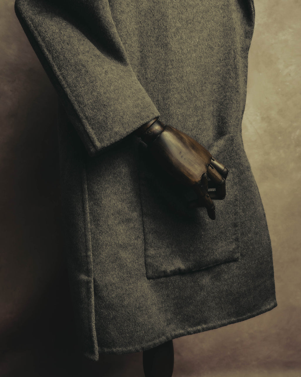 “BALENCIAGA” 00’s-10’s Wool angora wide-lapel coat