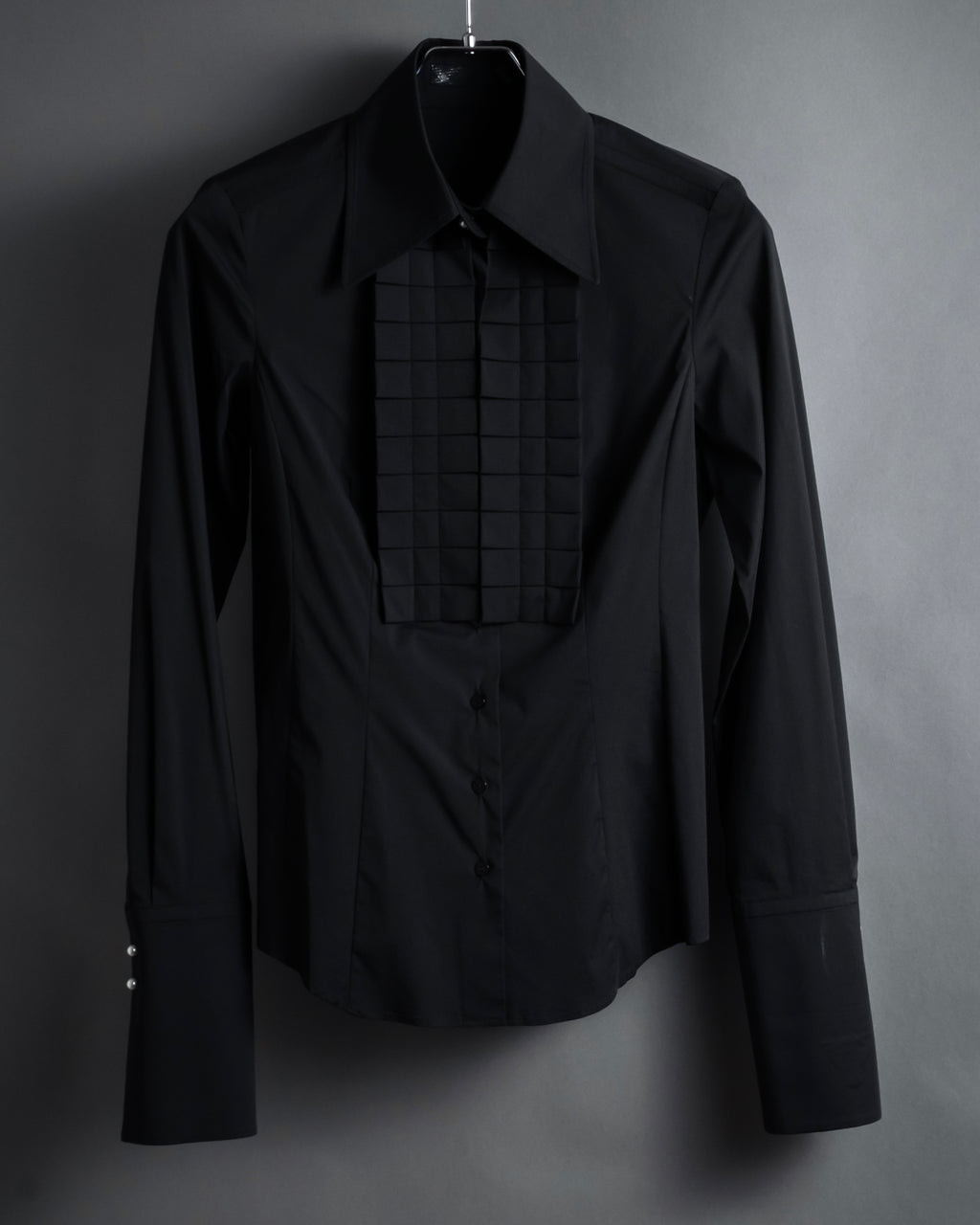 “BURBERRY” Tuxedo bib detail dress shirt