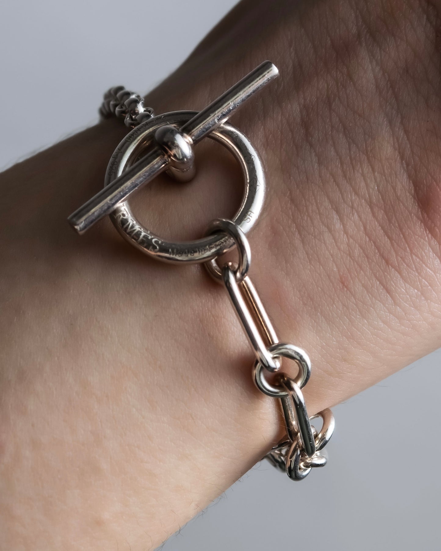 "HERMES" Chaine d'Ancre punk series silver 925 bracelet