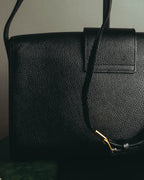“Yves Saint Laurent” 90’s-00’s Cassandra logo one shoulder leather bag