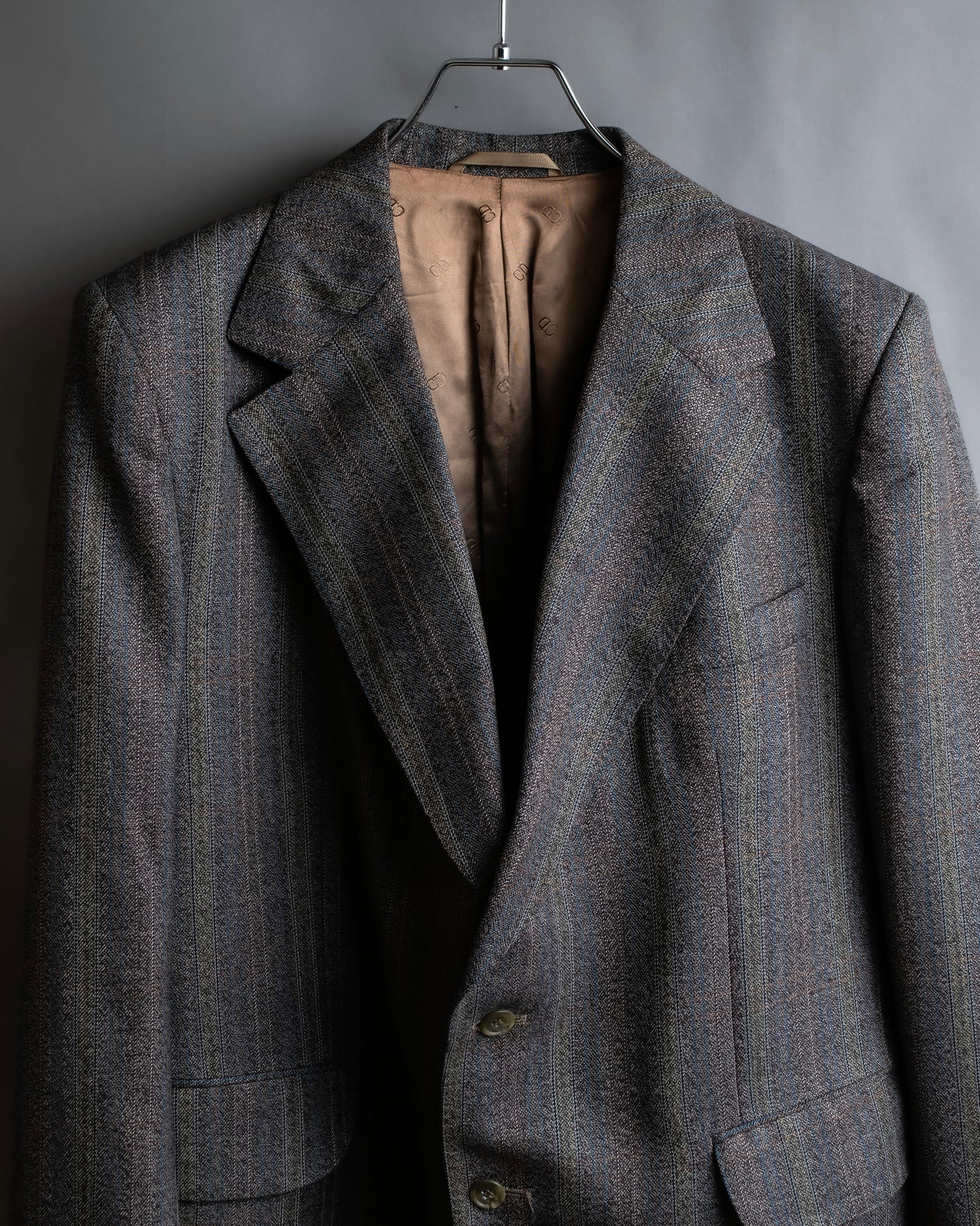 "CHRISTIAN DIOR MONSIEUR"
Multi color striped oversized tailored jacket