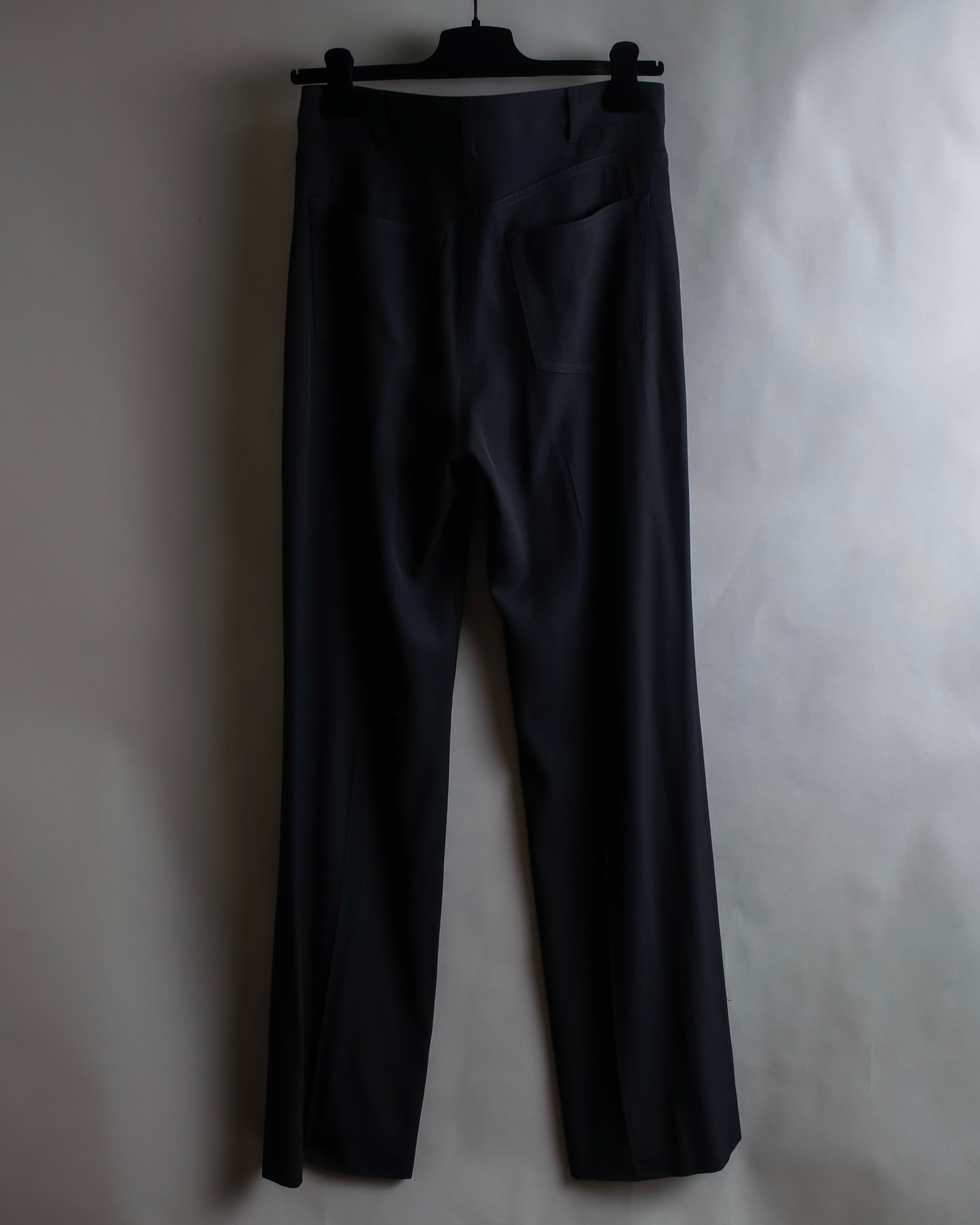 "BALENCIAGA" Beautiful draped full-length slacks