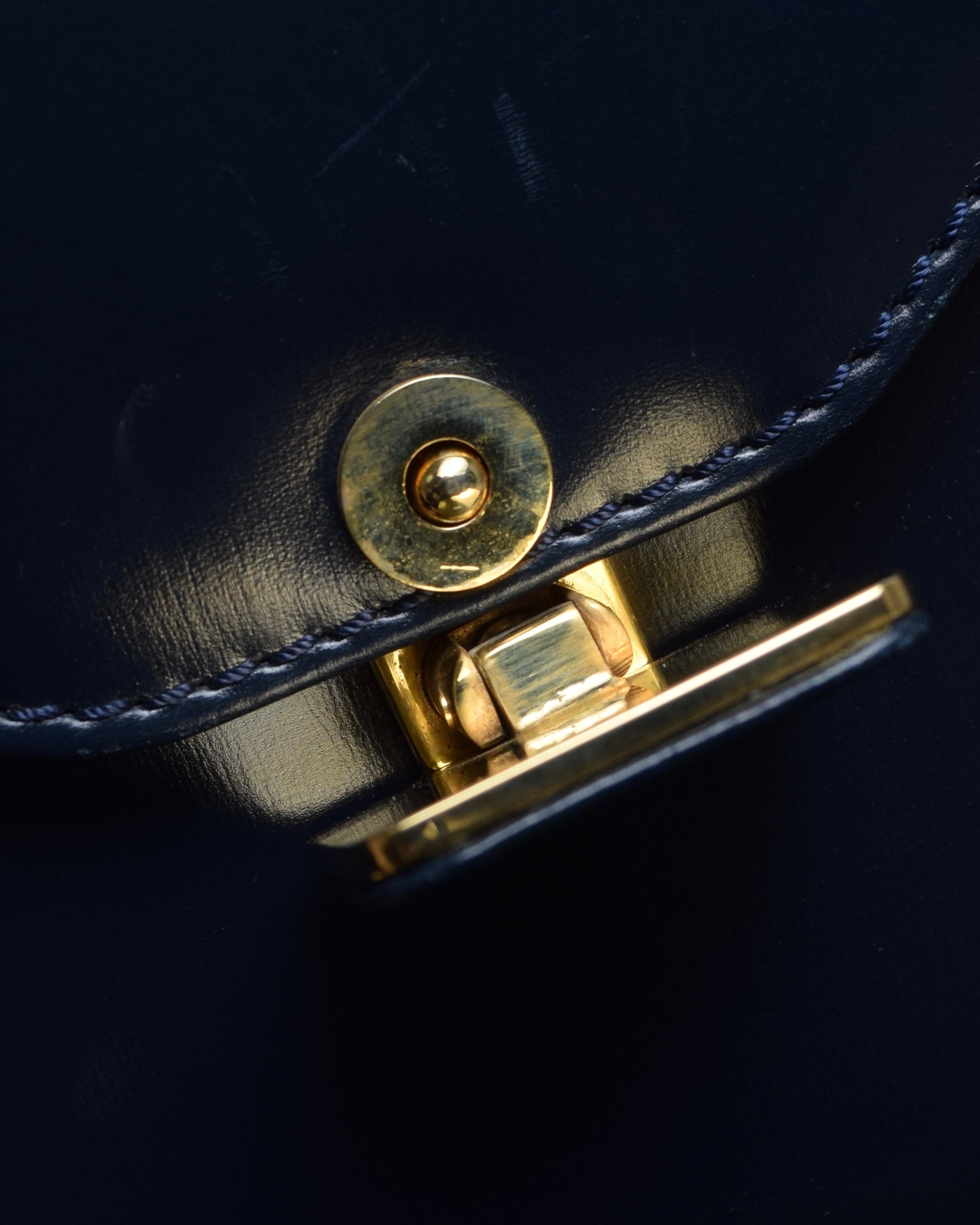 "LOEWE" Anagram logo engraved bicolor leather square bag