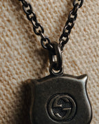 "GUCC" 2016-21 年龄纯银老虎头吊坠项链