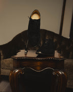"DOLCE & GABBANA" 00's-10's Black suede wingtip oxford shoes