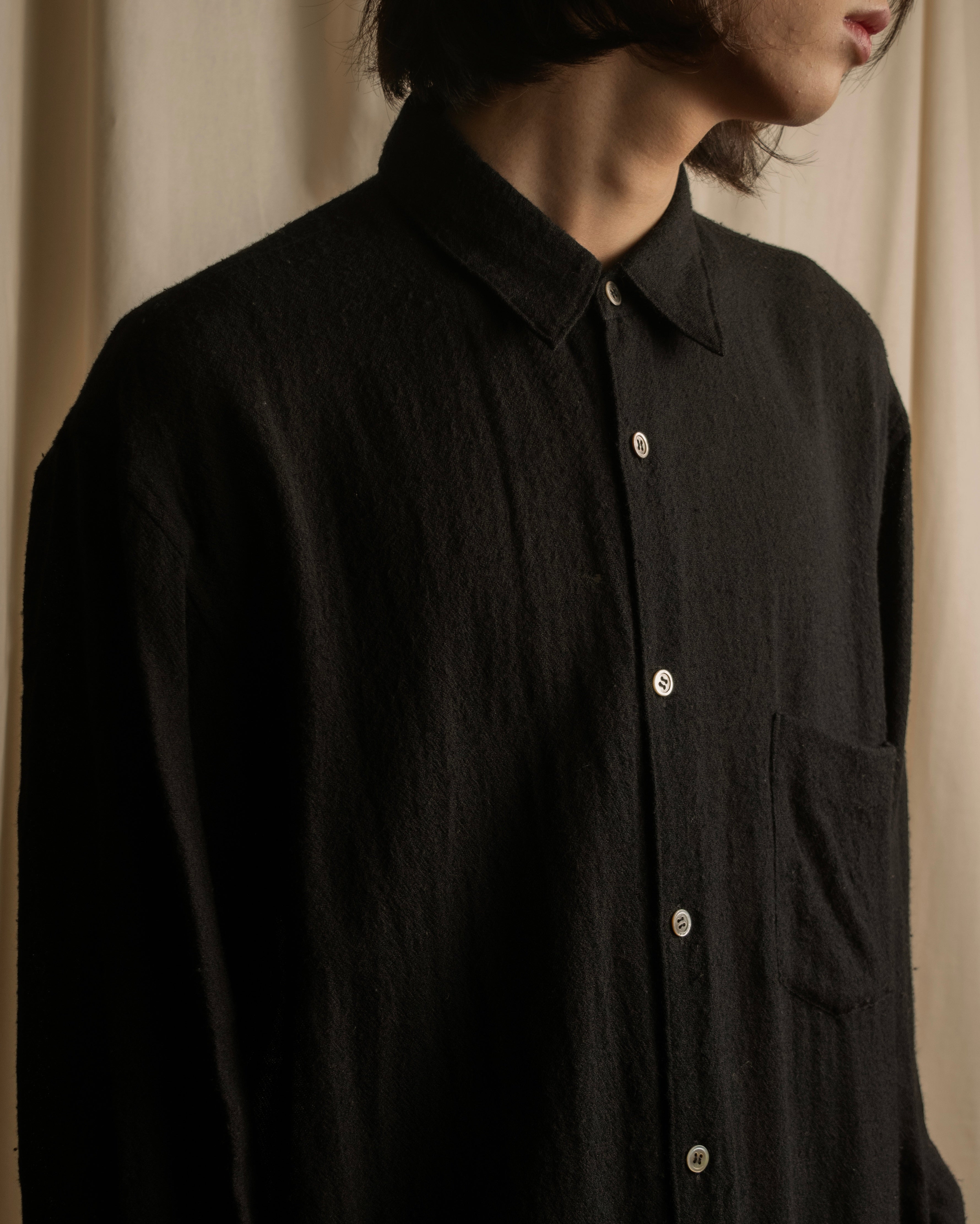 "COMME des GARCONS" 94AW Straight silhouette wool shirt dress