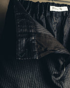 "Christian Dior" 20's Sheer striped silk cotton wide-leg trousers