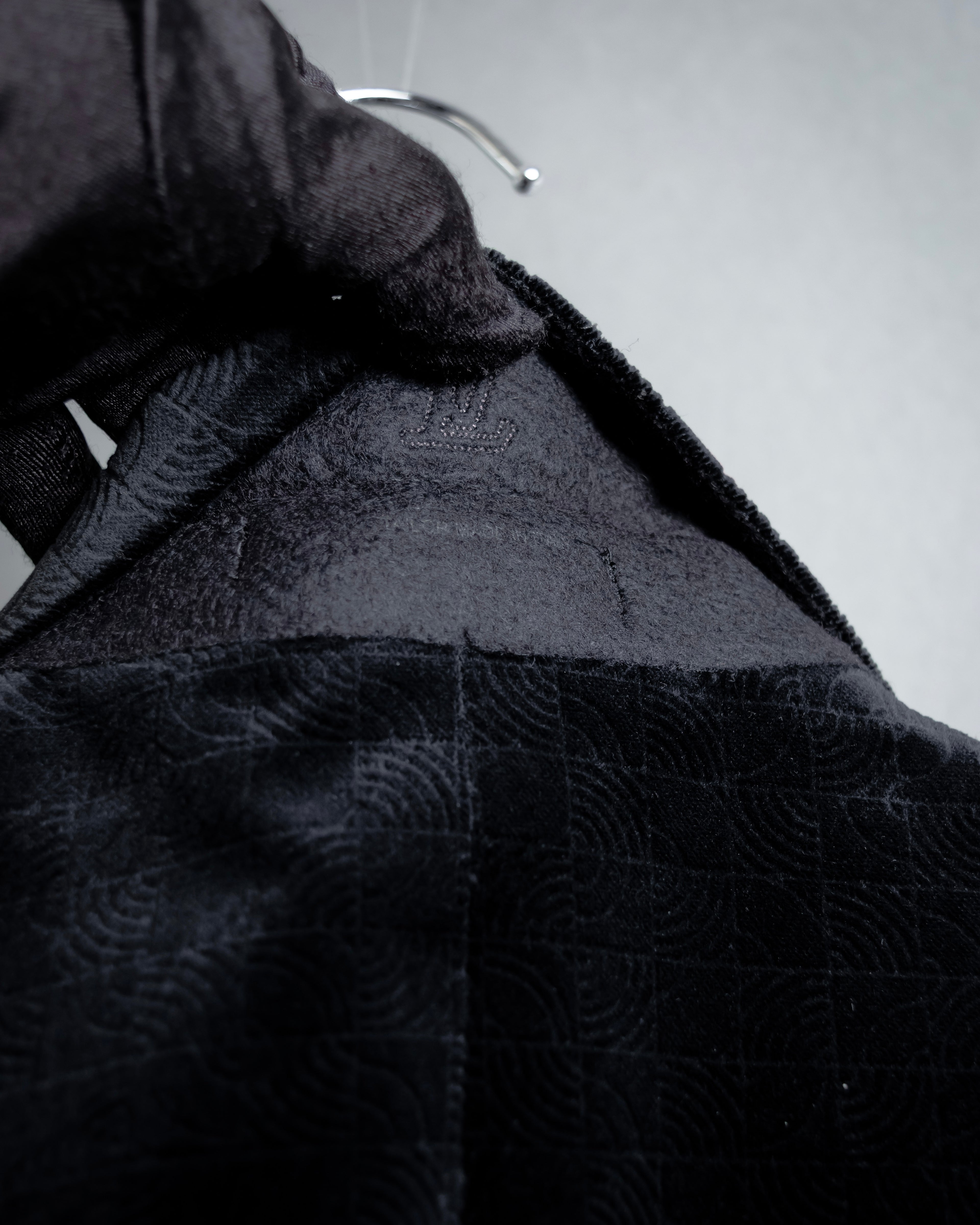 "LOUIS VUITTON" Geometric pattern velvet tailored jacket