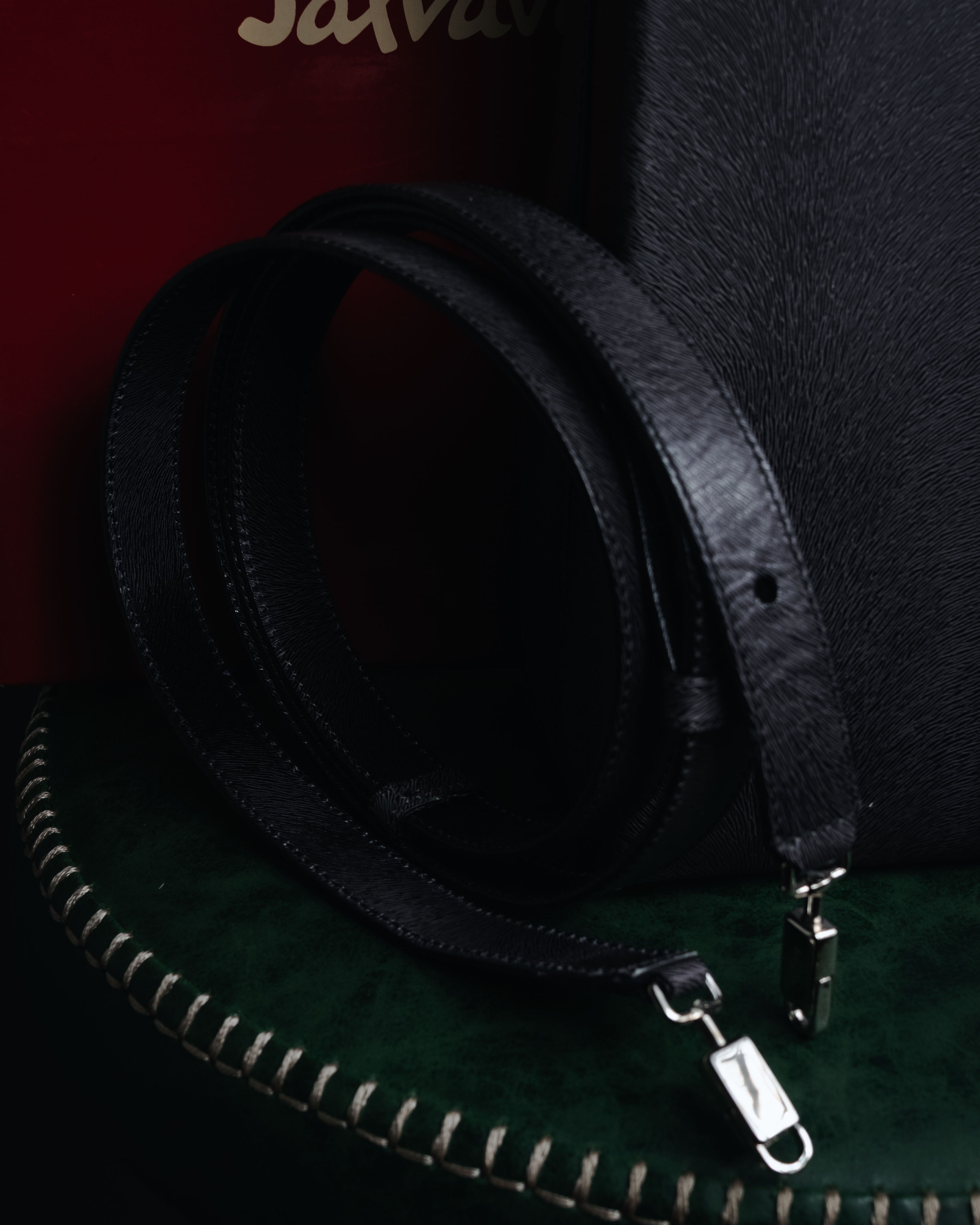 "Salvatore Ferragamo" 90’s structured gancini 2way top handle bag