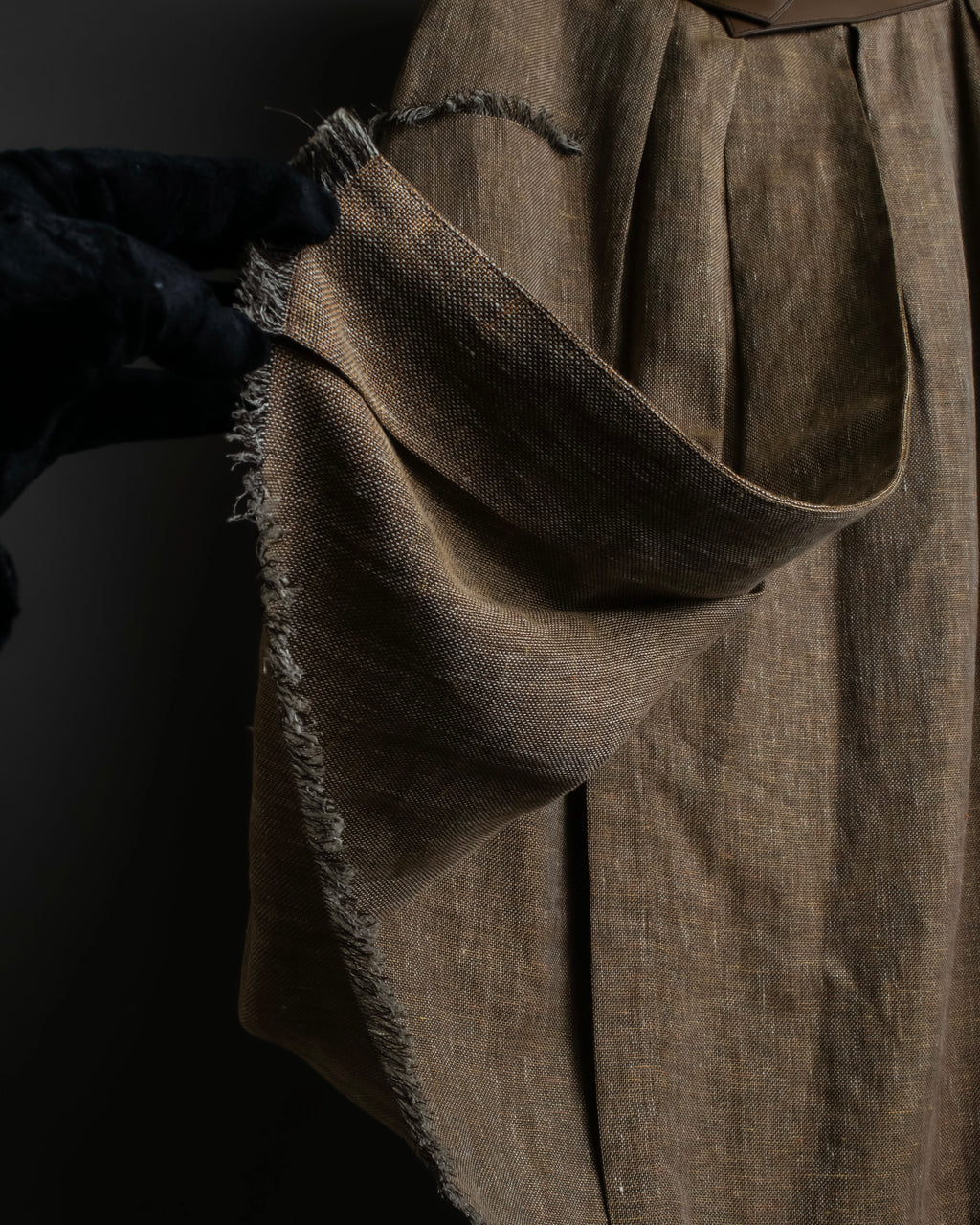 "HERMES" Gaultier period fringe design wrap skirt