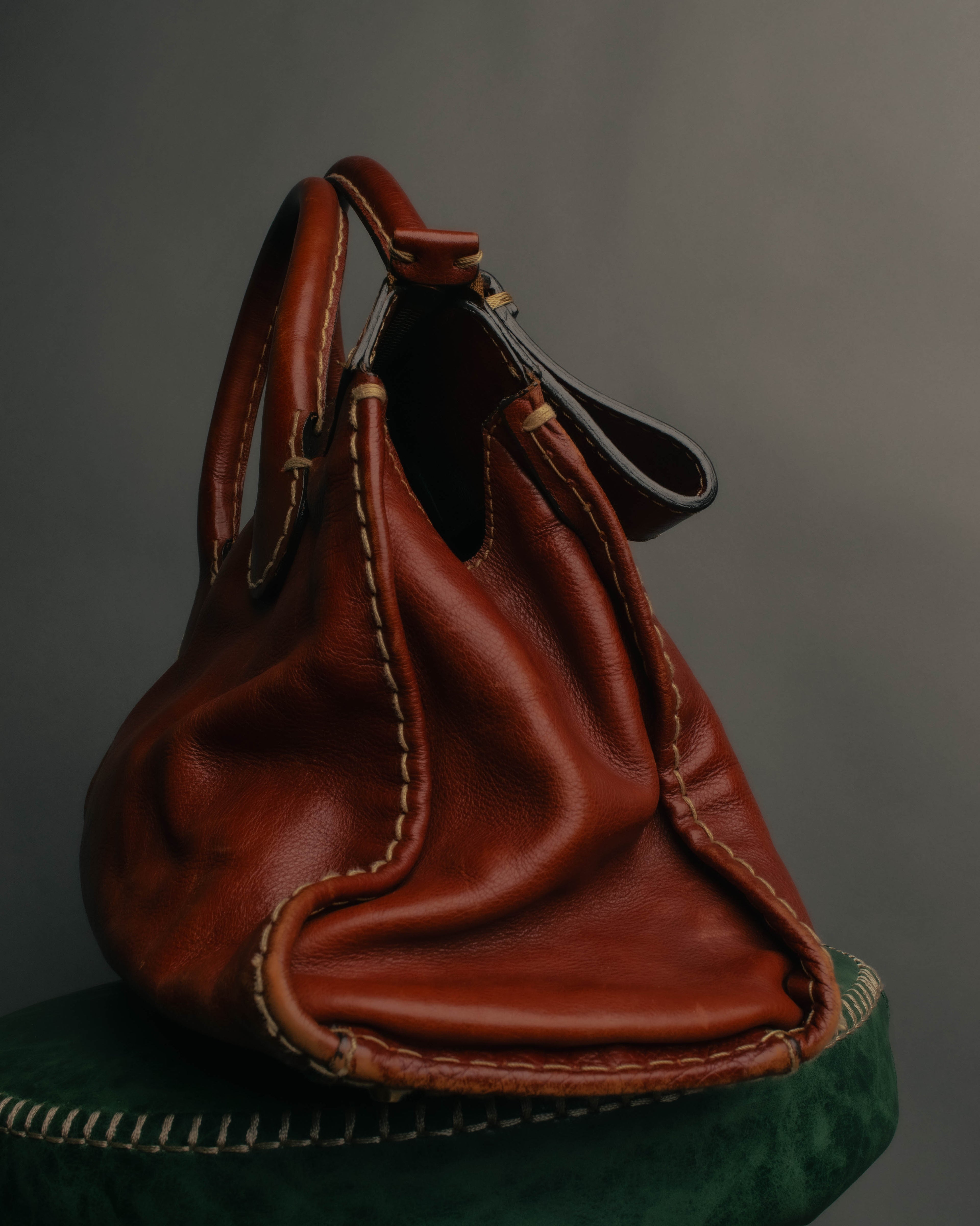 "Chloé" 00's Cognac leather top handle bag