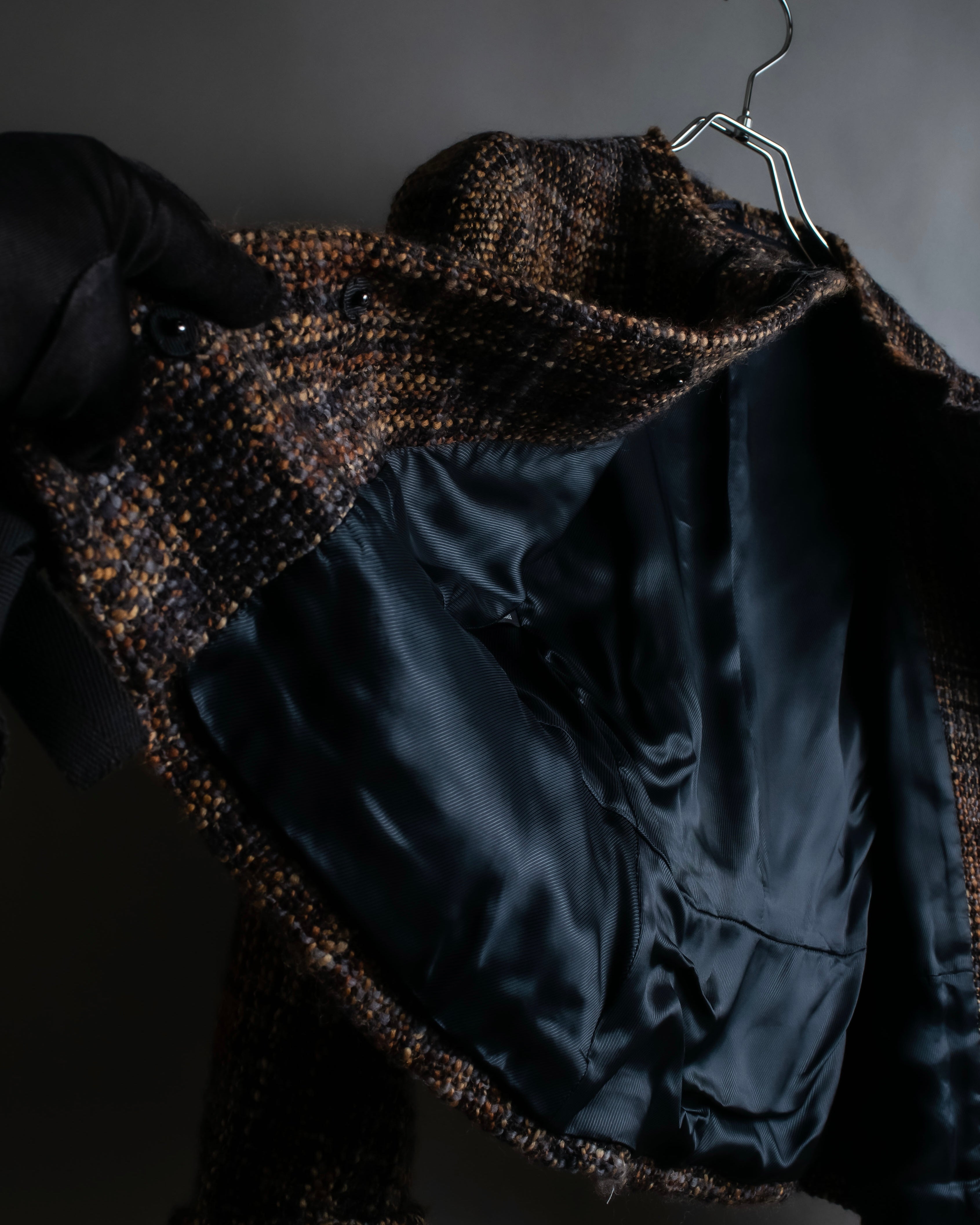 "PRADA" Multicolor mixed tweed short jacket