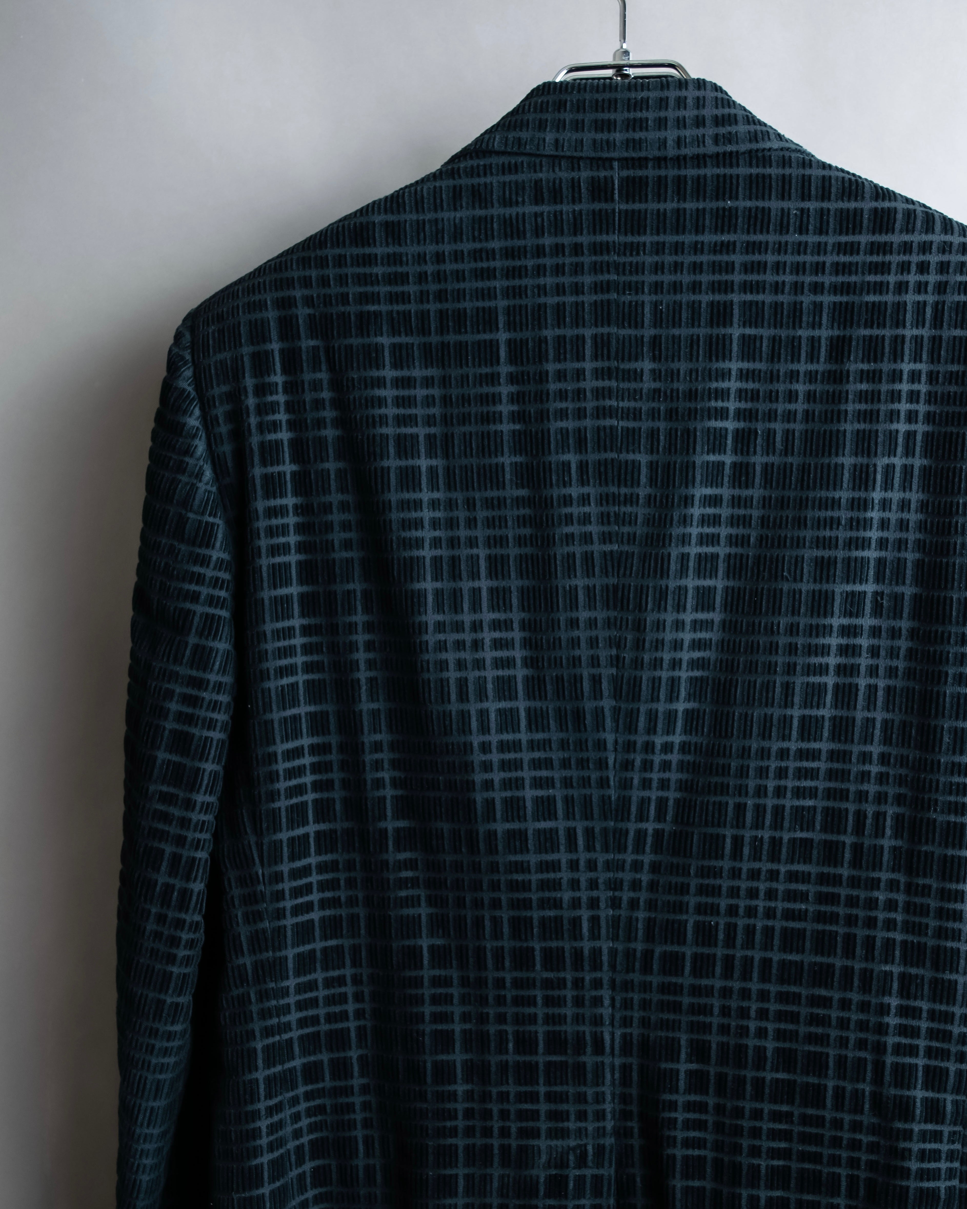 "DOLCE &amp; GABBANA" Checkered velvet tailored jacket