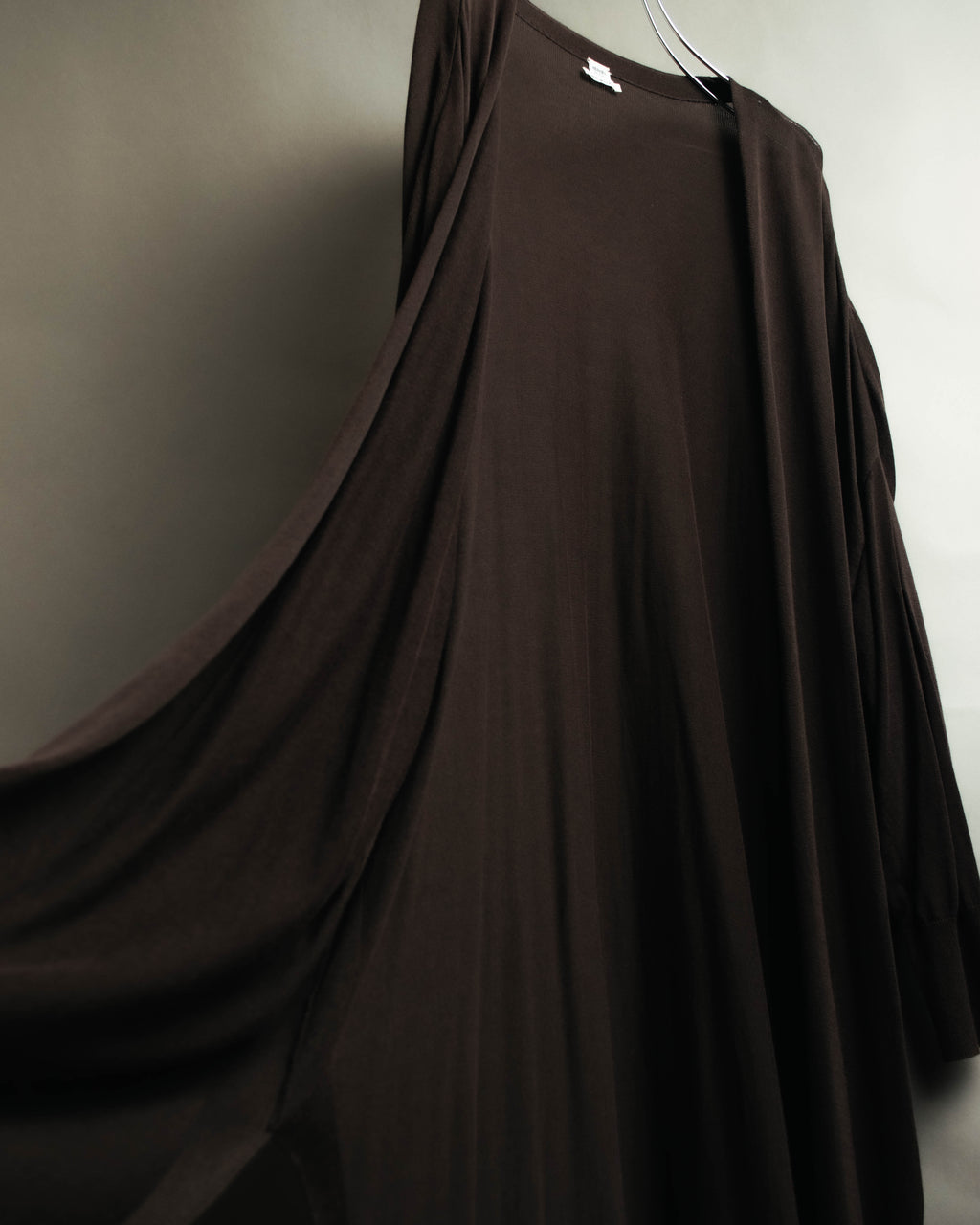 "Hermès" 00's Draped cotton silk long cardigan
