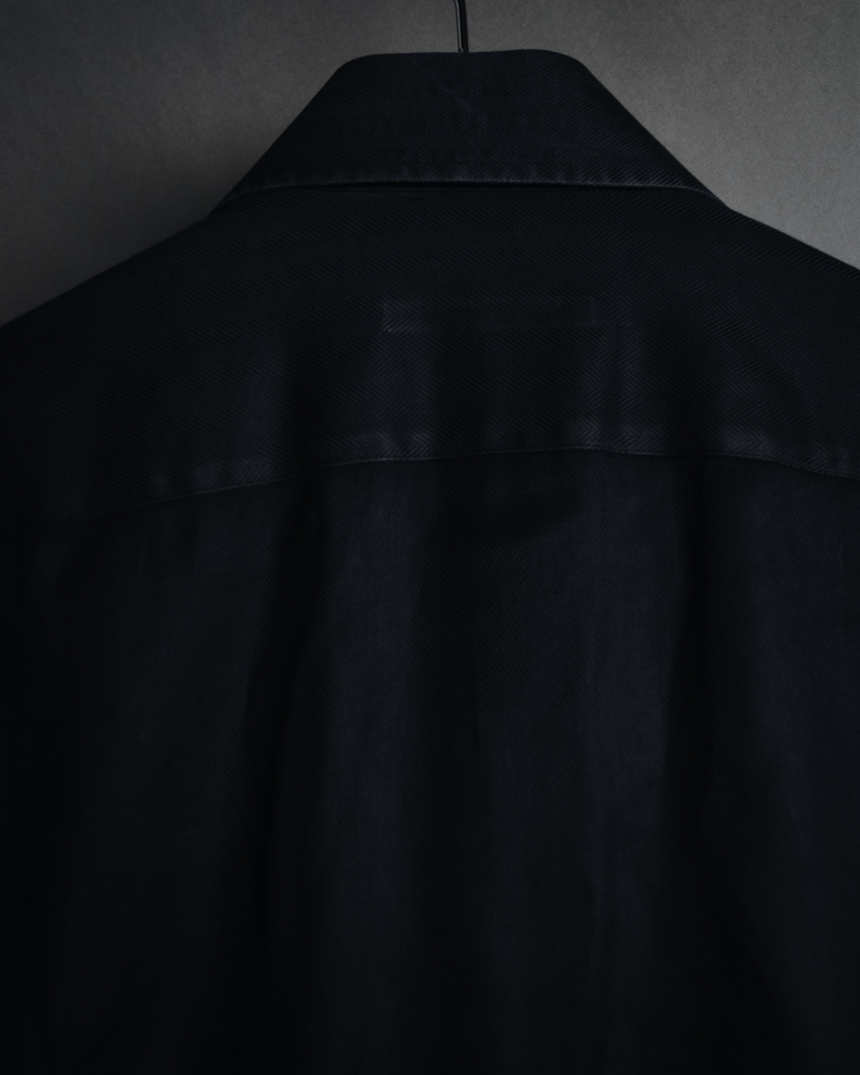 "GUCCI" 2008-2010 Herringbone wide collar dress shirt