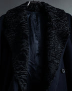 -SPECIAL- "CARUSO"
 Fur collar design belted melton coat