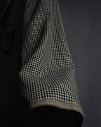 "Emporio Armani" 90’s Houndstooth piped crest blazer