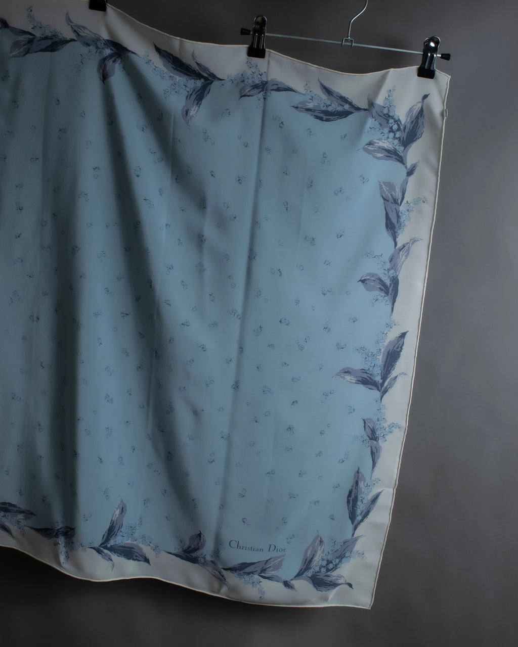 "Christian Dior" Bird motif silk scarf