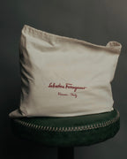 “Salvatore Ferragamo” 00’s Fur panel suede shoulder bag