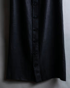 "CHANEL" Back button design flared maxi skirt