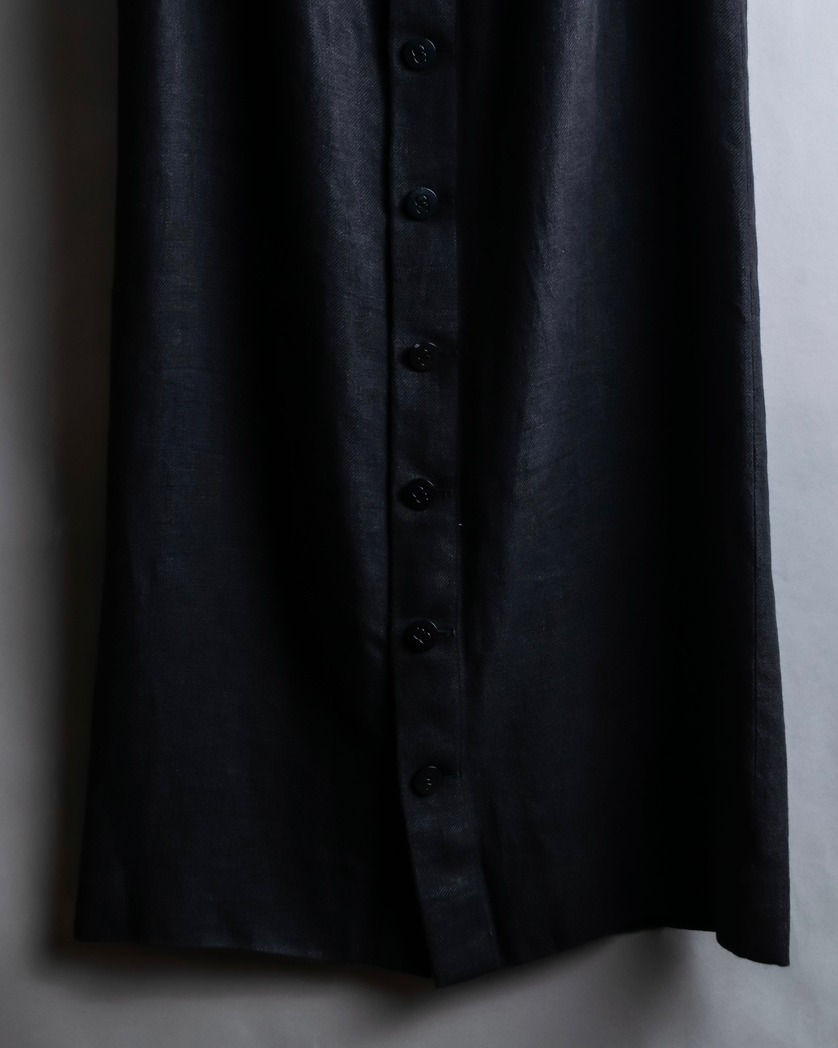 "CHANEL" Back button design flared maxi skirt