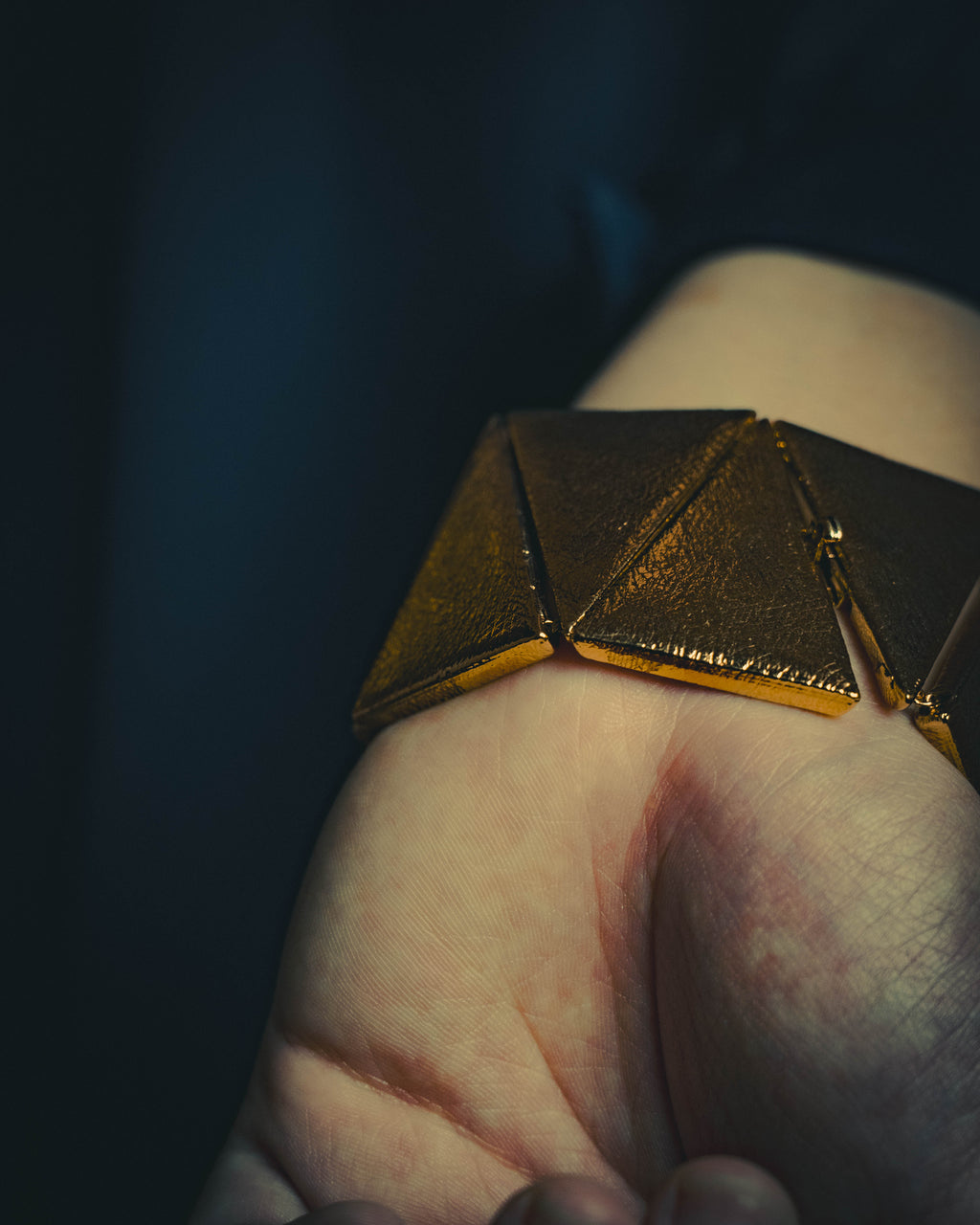 –SPECIAL– "Yves Saint Laurent" 80's-90's Sculptural geometric bracelet
