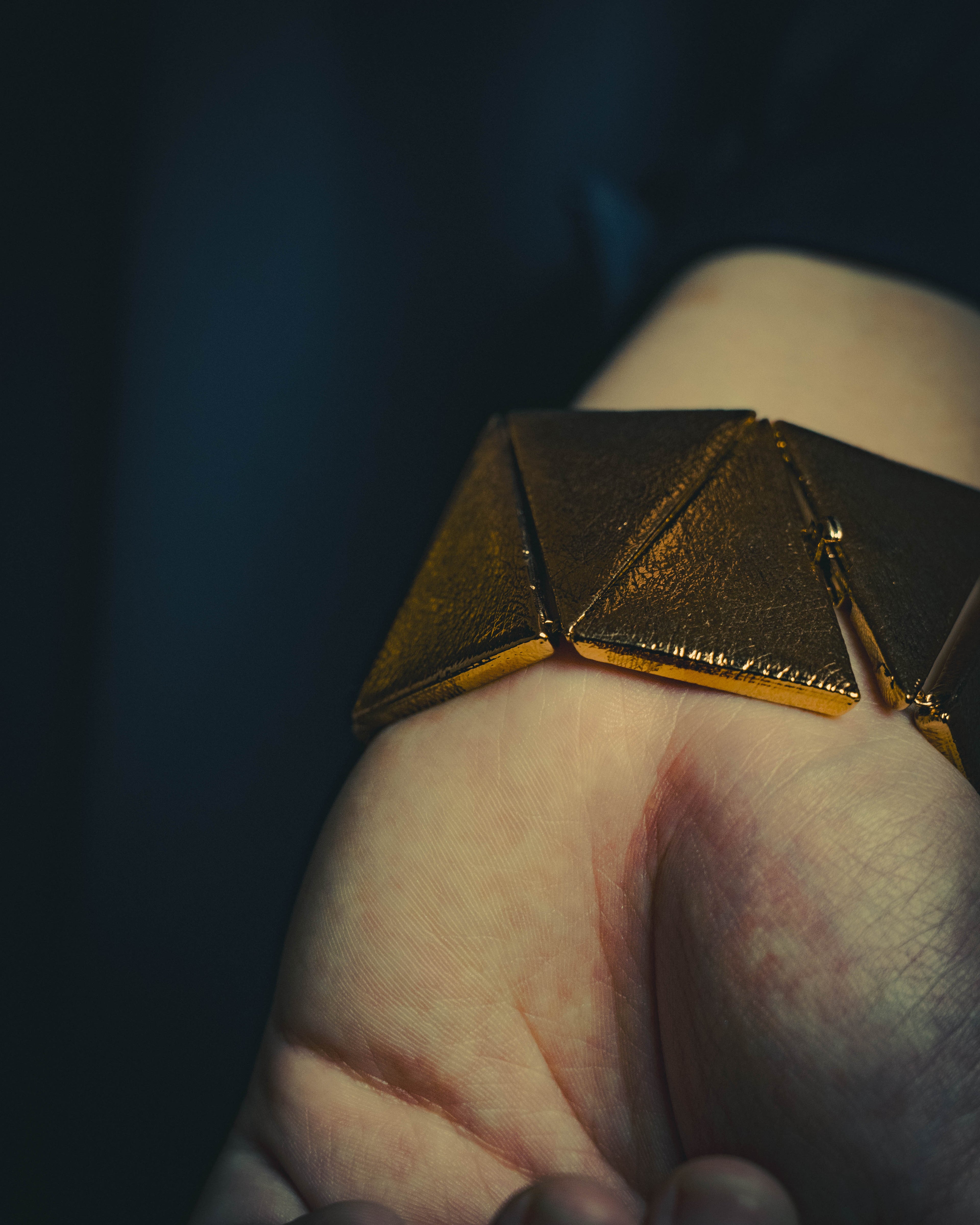 –SPECIAL– "Yves Saint Laurent" 80's-90's Sculptural geometric bracelet