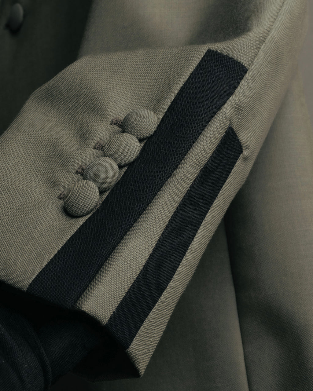 "PRADA" 2012AW Wool-mohair tailored jacket with contrast collar detail